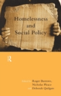 Homelessness and Social Policy - Book