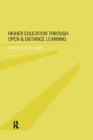 Higher Education Through Open and Distance Learning - Book