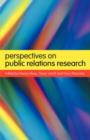 Perspectives on Public Relations Research - Book