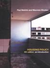 Housing Policy In The United States : An Introduction - Book