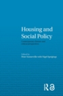 Housing and Social Policy : Contemporary Themes and Critical Perspectives - Book