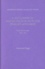 Dictionary British Folk Narratives Pt2 (Katharine Briggs Collected Works Vol 6) - Book