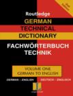 German Technical Dictionary (Volume 1) - Book
