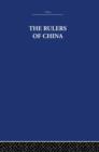 The Rulers of China 221 B.C. : Chronological Tables - Book