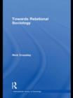 Towards Relational Sociology - Book