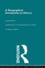 A Geographical Introduction to History - Book
