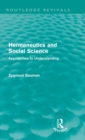 Hermeneutics and Social Science (Routledge Revivals) : Approaches to Understanding - Book