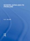 Modern Japan and its Problems - Book