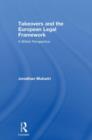Takeovers and the European Legal Framework : A British Perspective - Book