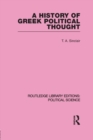A History of Greek Political Thought - Book