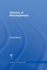 Theories of Meaningfulness - Book