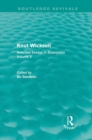 Knut Wicksell : Selected Essays in Economics, Volume 2 - Book