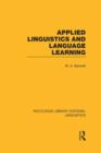 Applied Linguistics and Language Learning - Book