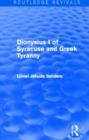 Dionysius I of Syracuse and Greek Tyranny (Routledge Revivals) - Book