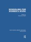 Schooling for Women's Work - Book