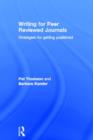Writing for Peer Reviewed Journals : Strategies for getting published - Book