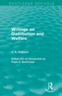 Writings on Distribution and Welfare (Routledge Revivals) - Book