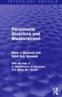 Personality Structure and Measurement - Book