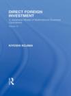 Direct Foreign Investment : A Japanese Model of Multi-National Business Operations - Book