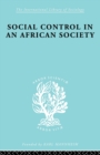 Social Control in an African Society - Book