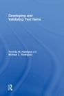 Developing and Validating Test Items - Book