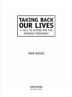 Taking Back Our Lives : A Call to Action for the Feminist Movement - Book