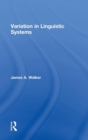 Variation in Linguistic Systems - Book