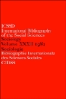 IBSS: Sociology: 1982 Vol 32 - Book