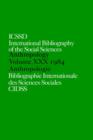 IBSS: Anthropology: 1984 Vol 30 - Book