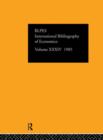 IBSS: Economics: 1985 Volume 34 - Book