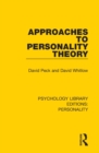 Approaches to Personality Theory - eBook