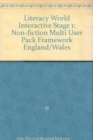 Literacy World Interactive Stage 1: Non-fiction Multi User Pack Framework England/Wales - Book