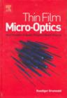 Thin Film Micro-Optics : New Frontiers of Spatio-Temporal Beam Shaping - Book