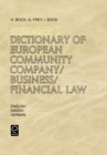 Elsevier's Dictionary of European Community Company/Business/Financial Law - Book