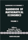 Handbook of Mathematical Economics : Volume 3 - Book