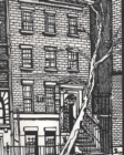 Iconic Greenwich village New York Drawing writing Journal : 44 morton Street Charlie Dougherty Pen & ink Cover drawing - Book