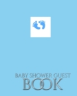 Baby Boy Foot Prints Stylish Shower Guest Book : Baby Boy Foot Prints Stylish Shower Guest Book - Book