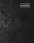 Premium Paper Sketchbook Large 8 x 10 Inch, 100 Sheets Black Cover - Book