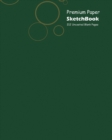 Premium Paper Sketchbook Large 8 x 10 Inch, 100 Sheets Green Cover - Book