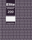 Elite Composition Notebook, Collage Ruled 8 x 10 Inch, Large 100 Sheet, Purple Cover - Book