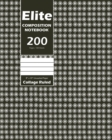 Elite Composition Notebook, Collage Ruled 8 x 10 Inch, Large 100 Sheet, Swamp Green Cover - Book