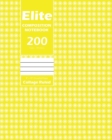 Elite Composition Notebook, Collage Ruled 8 x 10 Inch, Large 100 Sheet, Yellow Cover - Book
