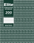 Elite Composition Notebook, Wide Ruled 8 x 10 Inch, Large 100 Sheet, Olive Cover - Book