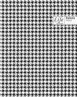 Checkered II Pattern Composition Notebook Wide Large 100 Sheet Black Cover - Book