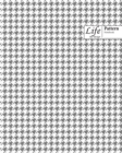 Checkered II Pattern Composition Notebook Wide Large 100 Sheet Gray Cover - Book