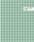 Checkered II Pattern Composition Notebook Wide Large 100 Sheet Green Cover - Book
