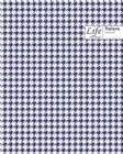 Checkered II Pattern Composition Notebook Wide Large 100 Sheet Navy Blue Cover - Book