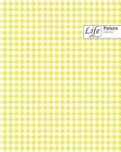 Checkered II Pattern Composition Notebook Wide Large 100 Sheet Yellow Cover - Book