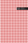 Checkered II Pattern Composition Notebook, Stylish Portable Write-In Journal (A5), 144 Sheets Red Cover - Book