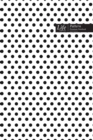 Dots Pattern Composition Notebook, Dotted Lines, Wide Ruled Medium Size 6 x 9 Inch (A5), 144 Sheets Black Cover - Book